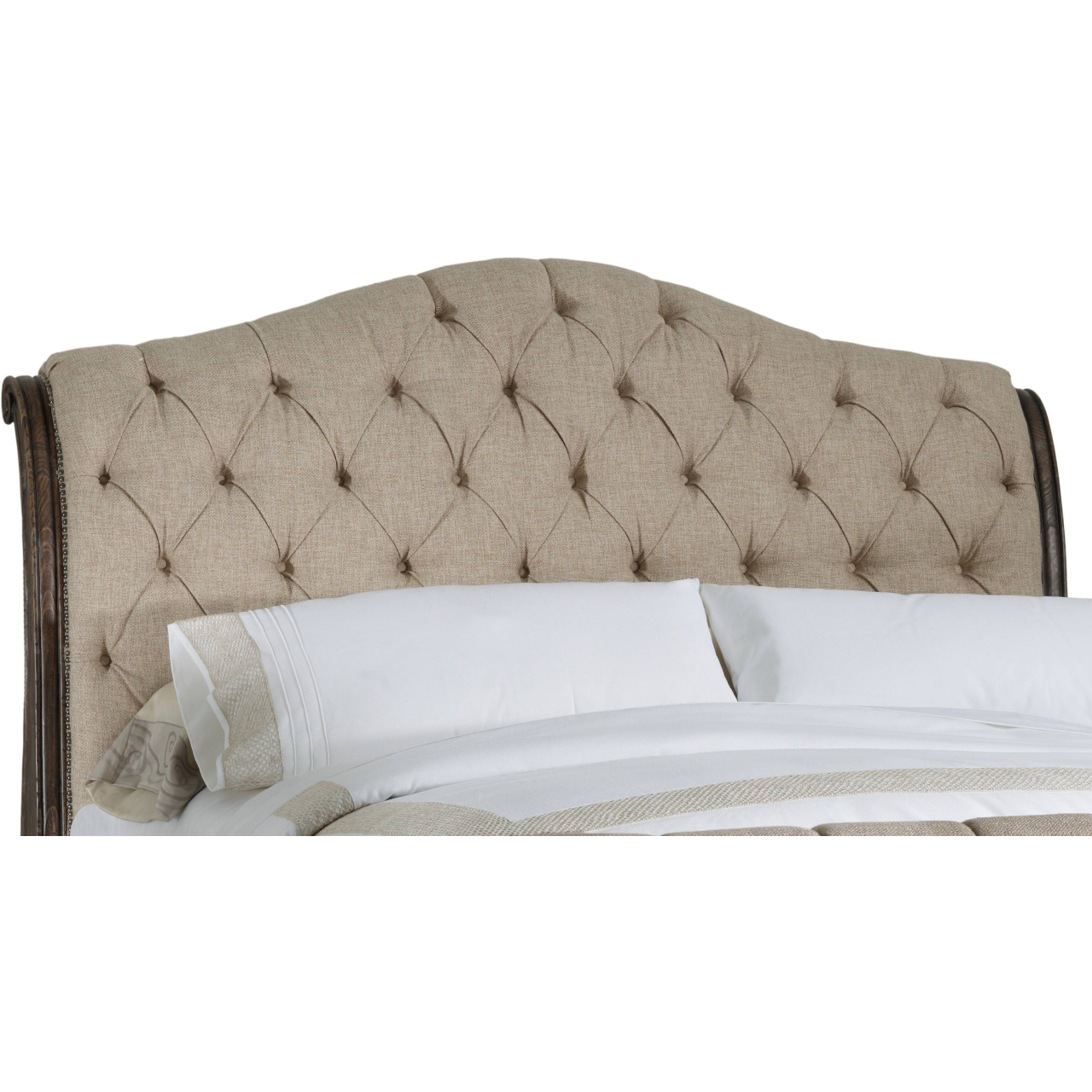 Robinson Tufted Bed - Ecru Fabric - Exquisite Living